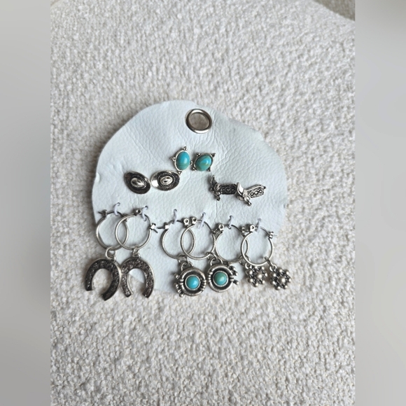 NWT!! Free People, These Boots Are Made For Walking Earring Set, Silver- New! - Picture 2 of 6